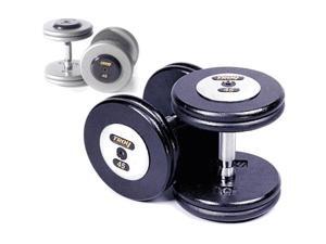 Troy Barbell HFDC-015C Pro-Style Dumbbells - Gray Plates And Chrome End Caps - 15 Pounds - Sold as Pairs Troy Barbell HFDC-015C Pro-Style Dumbbells - Gray Plates And Chrome End Caps - 15 Pounds - Sold as Pairs