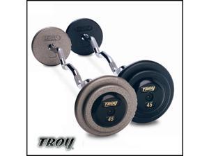 Troy Barbell PZB-085R Pro-Style Curl Barbell - Premium Black Plates With Rubber End Caps - 85 Pounds Troy Barbell PZB-085R Pro-Style Curl Barbell - Premium Black Plates With Rubber End Caps - 85 Pounds