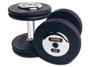 Troy Barbell PFD-030C Black Troy Pro-Style Cast dumbbells - Chrome endplates - 30 lbs. - Sold as Pairs Troy Barbell PFD-030C Black Troy Pro-Style Cast dumbbells - Chrome endplates - 30 lbs. - Sold as Pairs