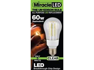 Miracle LED UnEdison 605051 7-Watt (60-Watt) Clear Daylight A-19 Bulb Cool White Miracle LED UnEdison 605051 7-Watt (60-Watt) Clear Daylight A-19 Bulb Cool White