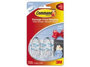 COMMAND CLEAR SMALL HOOK 17092CLR COMMAND CLEAR SMALL HOOK 17092CLR