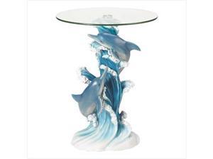 SWM 38425 Playful Dolphins Accent Table SWM 38425 Playful Dolphins Accent Table