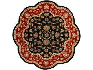 LR Resources LR10752-BKRE8SC Shapes Black-Red 7 ft.9 in. Scallop Rug LR Resources LR10752-BKRE8SC Shapes Black-Red 7 ft.9 in. Scallop Rug