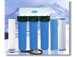 Crystal Quest CQE-WH-01109 Whole House Triple 20 in. x 5.0 in. Water Filter System Crystal Quest CQE-WH-01109 Whole House Triple 20 in. x 5.0 in. Water Filter System