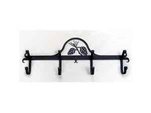 Village Wrought Iron CB-89 Wall Mounted Wrought Iron Coat Rack-Hooks - Pine Cones Village Wrought Iron CB-89 Wall Mounted Wrought Iron Coat Rack-Hooks - Pine Cones