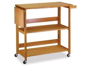 Winsome 34137 Light Oak Beechwood FOLDABLE KITCHEN CART WITH KNIFE BLOCK Winsome 34137 Light Oak Beechwood FOLDABLE KITCHEN CART WITH KNIFE BLOCK