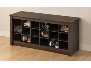 Prepac ESS-4824 Espresso Shoe Cubbie Bench Prepac ESS-4824 Espresso Shoe Cubbie Bench
