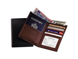 Royce Leather RFID-222-CO-5 RFID Blocking Passport Currency Wallet - Coco Royce Leather RFID-222-CO-5 RFID Blocking Passport Currency Wallet - Coco