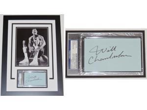 Real Deal Memorabilia WChamberlain3x5-1F Wilt Chamberlain Autographed index card - Custom Framed with the Kansas Jayhawks 8x10 Photo - PSA-DNA Authenticity - Deceased 1999 Real Deal Memorabilia WChamberlain3x5-1F Wilt Chamberlain Autographed index card - Custom Framed with the Kansas Jayhawks 8x10 Photo - PSA-DNA Authenticity - Deceased 1999