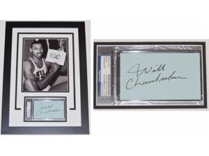 Real Deal Memorabilia WChamberlain3x5F Wilt Chamberlain Autographed index card - Custom Framed with the 100 POINTS 8x10 Photo - PSA-DNA Authenticity - Deceased 1999 Real Deal Memorabilia WChamberlain3x5F Wilt Chamberlain Autographed index card - Custom Framed with the 100 POINTS 8x10 Photo - PSA-DNA Authenticity - Deceased 1999