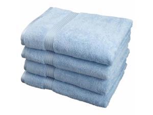 Superior Egyptian Cotton 4-Piece Bath Towel Set Light Blue Superior Egyptian Cotton 4-Piece Bath Towel Set Light Blue