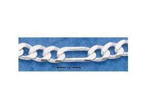 20 Inch Sterling Silver Figaroa 220 Chain - 8 mm 20 Inch Sterling Silver Figaroa 220 Chain - 8 mm