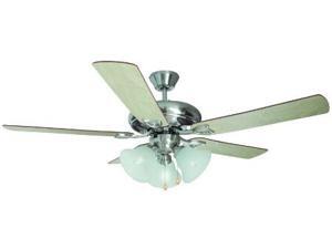Design House 154013 Bristol 52 in. 3-Light 5-Blade Ceiling Fan,Redwood or Light Maple Blades, Satin Nickel Finish Design House 154013 Bristol 52 in. 3-Light 5-Blade Ceiling Fan,Redwood or Light Maple Blades, Satin Nickel Finish