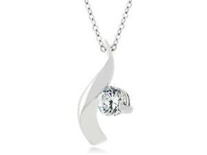 SWM J1073 CZ Twist Pendant Necklace SWM J1073 CZ Twist Pendant Necklace