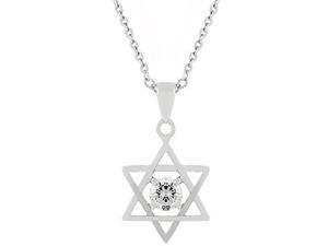Star of David Solitaire Pendant - P50012R-S01 Star of David Solitaire Pendant - P50012R-S01