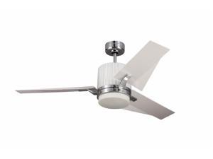 Monte Carlo 3KNR52CHD-ABS 52 in. Ken- Chrome Finish with White ABS Blades Monte Carlo 3KNR52CHD-ABS 52 in. Ken- Chrome Finish with White ABS Blades