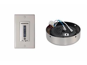 Monte Carlo MCRC4RPN Hard-wired wall remote control, receiver, white-almond switch plates. POLISHED NICKEL receiver hub Monte Carlo MCRC4RPN Hard-wired wall remote control, receiver, white-almond switch plates. POLISHED NICKEL receiver hub