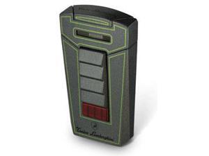 Tonino Lamborghini TTR007023 Tonino Lamborghini Aero Metallic Gray With Green Lines Torch Flame Cigar Lighter Tonino Lamborghini TTR007023 Tonino Lamborghini Aero Metallic Gray With Green Lines Torch Flame Cigar Lighter