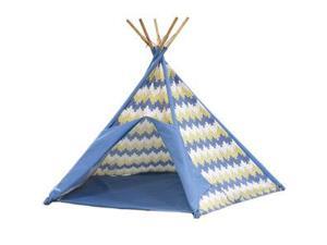 PACIFIC PLAY TENTS 39618 BLUE STRIPE COTTON CANVAS TEE PEE PACIFIC PLAY TENTS 39618 BLUE STRIPE COTTON CANVAS TEE PEE