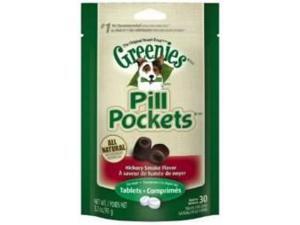 Greenies 642863101250 PILL POCKETS DOG HICKORY SMOKE 3.2 OZ 30 PIECE PER BAG Greenies 642863101250 PILL POCKETS DOG HICKORY SMOKE 3.2 OZ 30 PIECE PER BAG