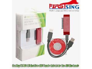 First Sing FS17109 USB Hard Drive HDD Transfer Cable Kit for Xbox 360 Slim Console First Sing FS17109 USB Hard Drive HDD Transfer Cable Kit for Xbox 360 Slim Console
