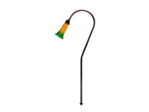 Dabmar Lighting LV114-ABZ-JUNGLE Brass Path, Walkway and Area Light with Tulip Glass Shade, Antique Bronze Dabmar Lighting LV114-ABZ-JUNGLE Brass Path, Walkway and Area Light with Tulip Glass Shade, Antique Bronze