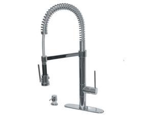 Pegasus 78PW557LFEX Marilyn Commercial Single-Handle Pull-Down Kitchen Faucet with Soap Dispenser in Brushed Nickel Pegasus 78PW557LFEX Marilyn Commercial Single-Handle Pull-Down Kitchen Faucet with Soap Dispenser in Brushed Nickel