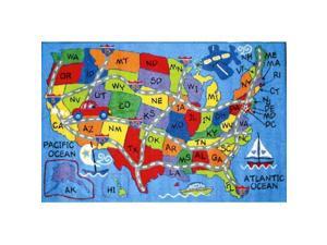 LA Rug FT-133 0811 Fun Time Collection - Travel Fun Rug - 7ft. 10 in. x 11ft. 4 in. LA Rug FT-133 0811 Fun Time Collection - Travel Fun Rug - 7ft. 10 in. x 11ft. 4 in.
