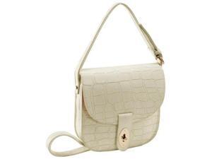 Parinda 11147 MAYA Textured Faux Leather Crossbody Bag - White Parinda 11147 MAYA Textured Faux Leather Crossbody Bag - White