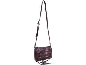 Parinda 11182 MINNA Croco Embossed Faux Leather Crossbody Bag - Wine Parinda 11182 MINNA Croco Embossed Faux Leather Crossbody Bag - Wine