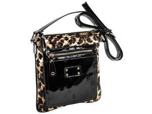 Parinda 11197 EMET Quilted Faux Leather Crossbody Bag - Leopard Parinda 11197 EMET Quilted Faux Leather Crossbody Bag - Leopard