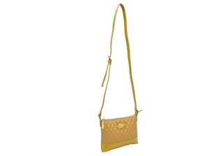 Parinda 11204 CARA Quilted Faux Leather Crossbody Bag - Mustard Tan Parinda 11204 CARA Quilted Faux Leather Crossbody Bag - Mustard Tan
