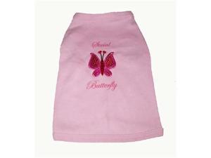 A Pets World 17011002-MED Dog T shirt--Sequin Butterfly A Pets World 17011002-MED Dog T shirt--Sequin Butterfly