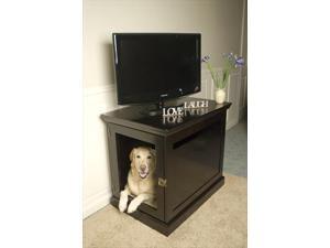 DenHaus TH03-ESP Large TownHaus Wood Dog Crate in Espresso DenHaus TH03-ESP Large TownHaus Wood Dog Crate in Espresso