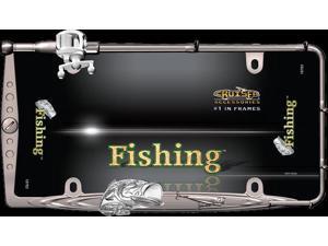 Cruiser Accessories 19783 Fishing, Black Chrome/Chrome Cruiser Accessories 19783 Fishing, Black Chrome/Chrome
