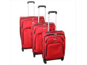 Transworld 736300-RED Expandable 360 Degree Spinner Upright Luggage Set, Red - 3 Piece Transworld 736300-RED Expandable 360 Degree Spinner Upright Luggage Set, Red - 3 Piece