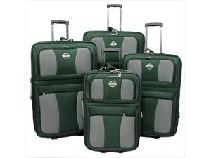 Transworld 73E4100-GREEN All Inclusive 4-Piece EVA Molded Expandable Rolling Luggage Set, Green Transworld 73E4100-GREEN All Inclusive 4-Piece EVA Molded Expandable Rolling Luggage Set, Green