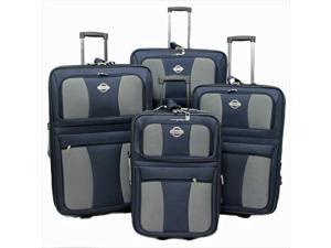Transworld 73E4100-NAVY All Inclusive 4-Piece EVA Molded Expandable Rolling Luggage Set, Navy Blue Transworld 73E4100-NAVY All Inclusive 4-Piece EVA Molded Expandable Rolling Luggage Set, Navy Blue