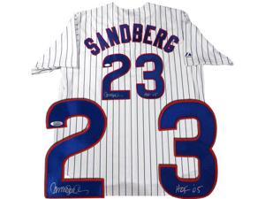Tristar Productions I0003991 Ryne Sandberg Autographed Cubs Replica Pinstripe Jersey Tristar Productions I0003991 Ryne Sandberg Autographed Cubs Replica Pinstripe Jersey