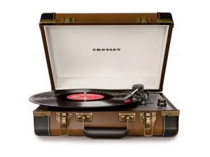 Crosley Radio Executive Portable USB Turntable, Brown - CR6019A-BR Crosley Radio Executive Portable USB Turntable, Brown - CR6019A-BR