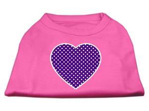 Mirage Pet Products 51-102 LGBPK Purple Swiss Dot Heart Screen Print Shirt Bright Pink Lg - 14 Mirage Pet Products 51-102 LGBPK Purple Swiss Dot Heart Screen Print Shirt Bright Pink Lg - 14