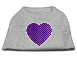Mirage Pet Products 51-102 LGGY Purple Swiss Dot Heart Screen Print Shirt Grey Lg - 14 Mirage Pet Products 51-102 LGGY Purple Swiss Dot Heart Screen Print Shirt Grey Lg - 14