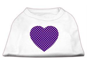Mirage Pet Products 51-102 LGWT Purple Swiss Dot Heart Screen Print Shirt White L - 14 Mirage Pet Products 51-102 LGWT Purple Swiss Dot Heart Screen Print Shirt White L - 14
