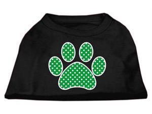 Mirage Pet Products 51-104 XXXLBK Green Swiss Dot Paw Screen Print Shirt Black XXXL - 20 Mirage Pet Products 51-104 XXXLBK Green Swiss Dot Paw Screen Print Shirt Black XXXL - 20