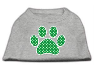 Mirage Pet Products 51-104 XXXLGY Green Swiss Dot Paw Screen Print Shirt Grey XXXL - 20 Mirage Pet Products 51-104 XXXLGY Green Swiss Dot Paw Screen Print Shirt Grey XXXL - 20