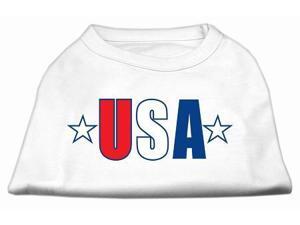 Mirage Pet Products 51-134 LGWT USA Star Screen Print Shirt White Lg - 14 Mirage Pet Products 51-134 LGWT USA Star Screen Print Shirt White Lg - 14