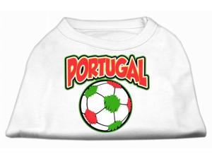 Mirage Pet Products 51-148 4XWT Portugal Soccer Screen Print Shirt White 4x - 22 Mirage Pet Products 51-148 4XWT Portugal Soccer Screen Print Shirt White 4x - 22