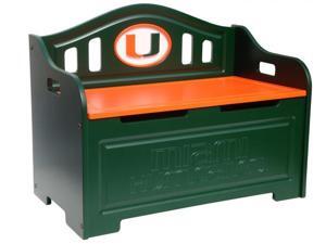 Adventure Furniture C0515P-Miami University of Miami Storage Bench Adventure Furniture C0515P-Miami University of Miami Storage Bench