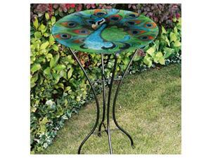 Gerson 2066220 26.5 in. Peacock Bird Bath Gerson 2066220 26.5 in. Peacock Bird Bath