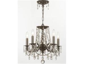 Mirabella Collection 5545-PW-CL-S Clear Swarovski Strass Wrought Iron Chandelier Mirabella Collection 5545-PW-CL-S Clear Swarovski Strass Wrought Iron Chandelier